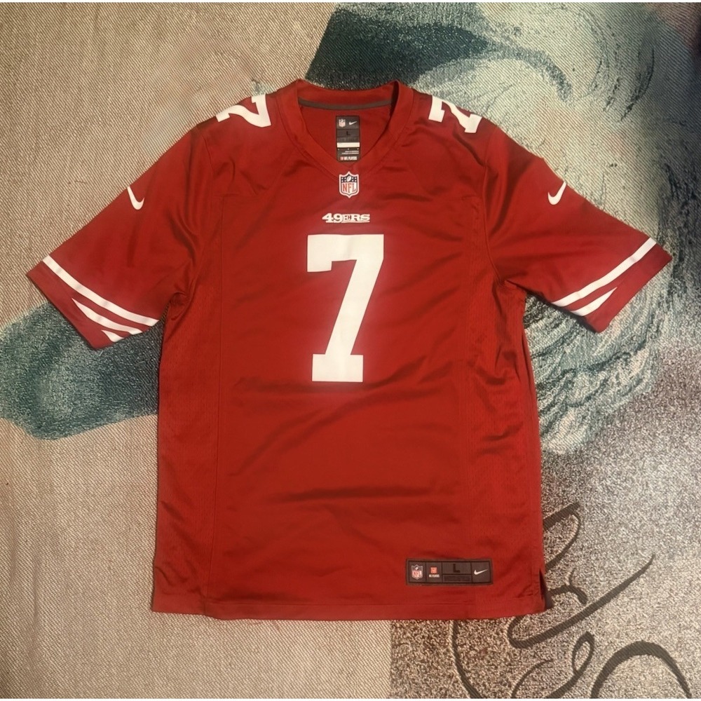Nike Colin Kaepernick San Francisco 49ers NFL  Red Men's Size Large Jersey